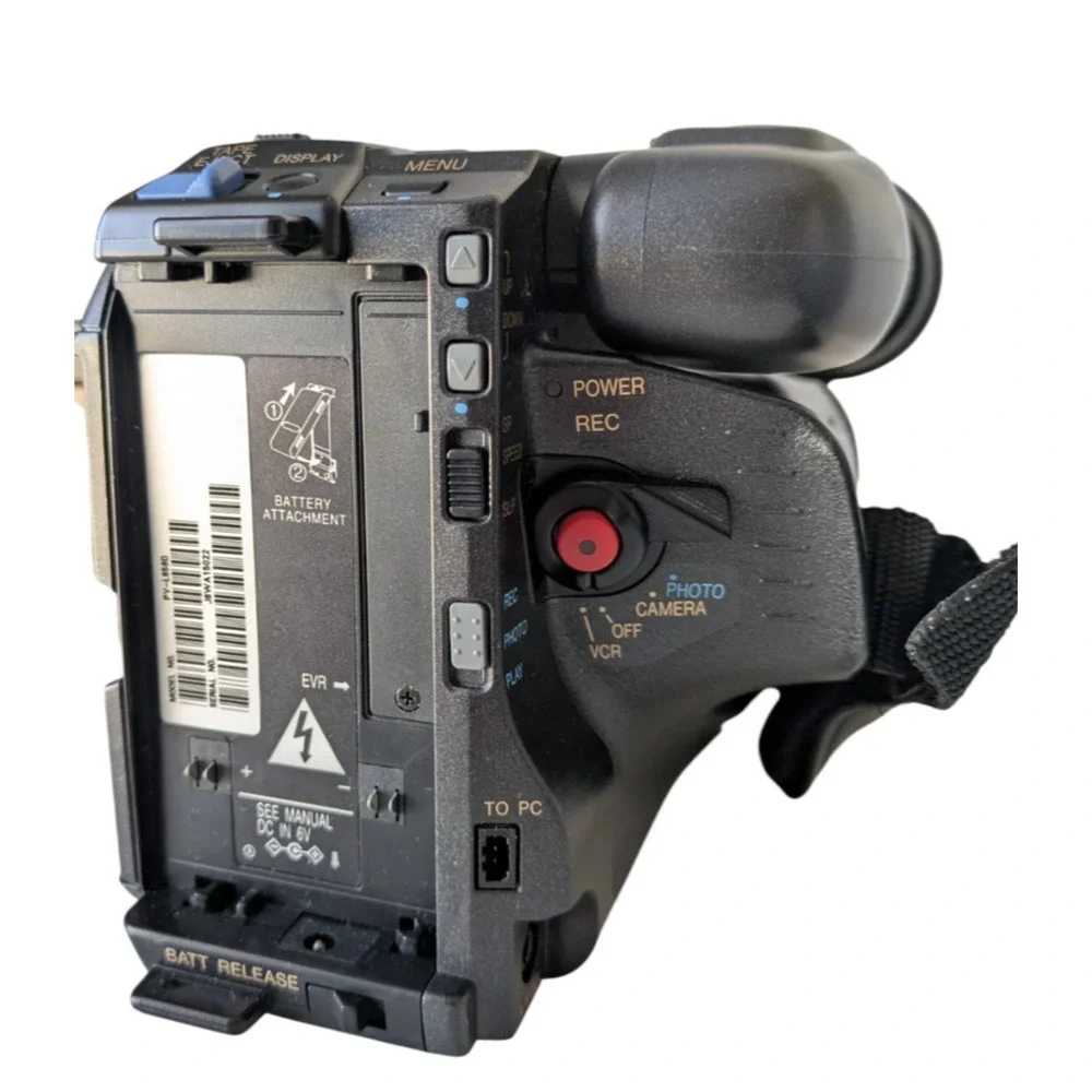 Panasonic PV-L858D Palmcorder PalmSight VHS-C Camcorder For Parts Very Clean